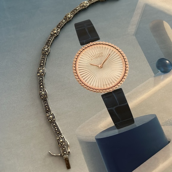 Marcasite Bracelet in 925 Sterling Silver Vintage - Picture 2 of 6